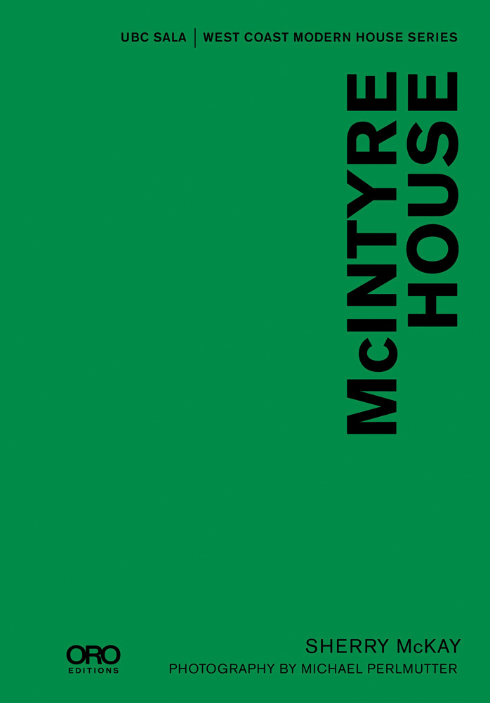 MCINTYRE HOUSE in black font down right edge of green cover.