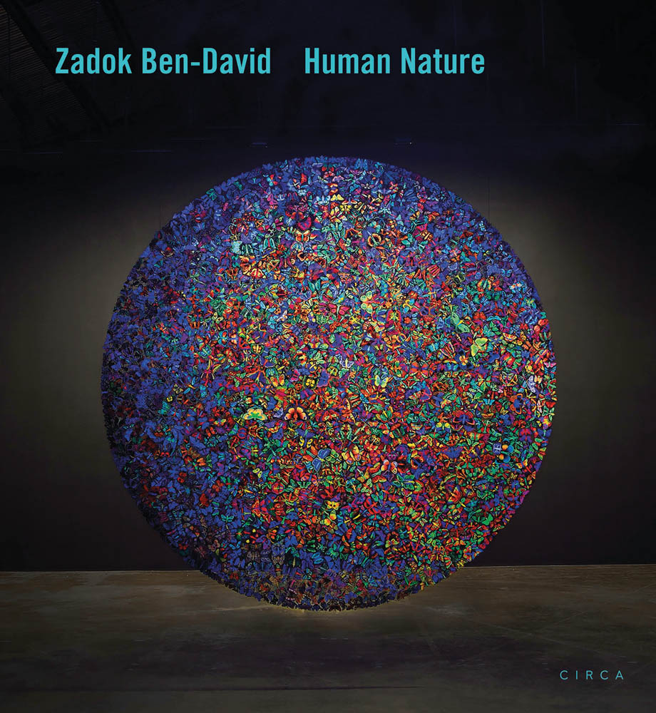 The Other Side of Midnight - Installation, multicoloured sphere, on cover of 'Zadok Ben-David, Human Nature', by Circa Press.