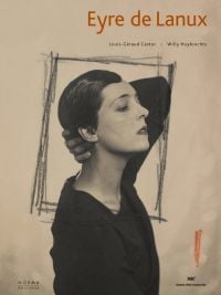 Women in black top and slicked back hair, on cover of 'Eyre de Lanux, An American Decorator in Paris', by Editions Norma.