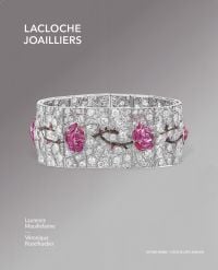 Lacloche frères diamond-encrusted bangle with rose stones, on cover of 'Lacloche Joaillers', by Editions Norma.