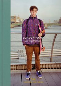Book cover of Julian Mährlein's London Youth, with skateboarder standing on bridge. Published by Hoxton Mini Press.