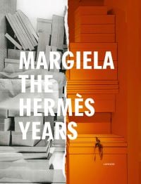 Pile of white boxes on cover of 'Margiela. The Hermès Years', by Lannoo Publishers.