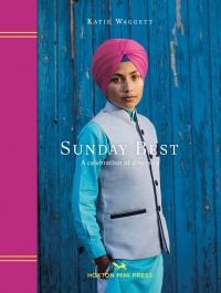 Book cover of Katie Waggett's Sunday Best, A celebration of diversity, with portrait of Sikh in bright pink turban and grey waistcoat. Published by Hoxton Mini Press.