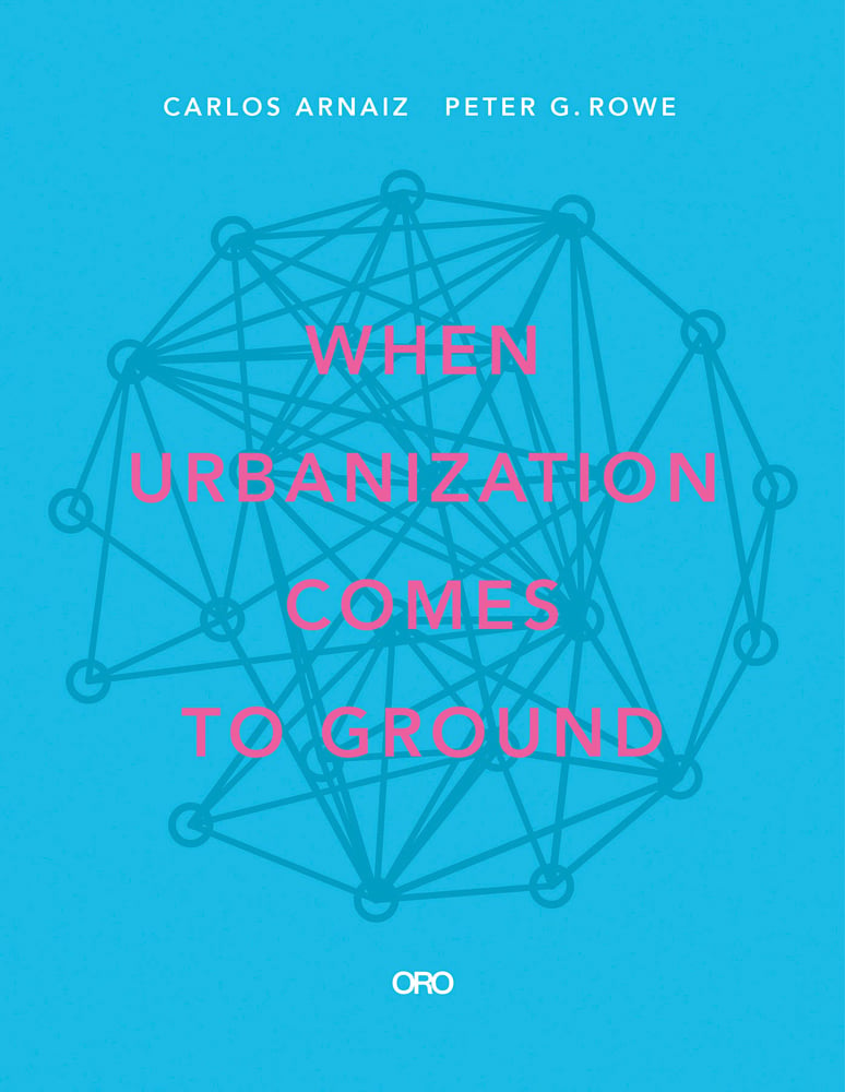 Bright blue cover with darker blue circular geometric shape with joined lines, When Urbanization Comes To Ground in pink font to centre.