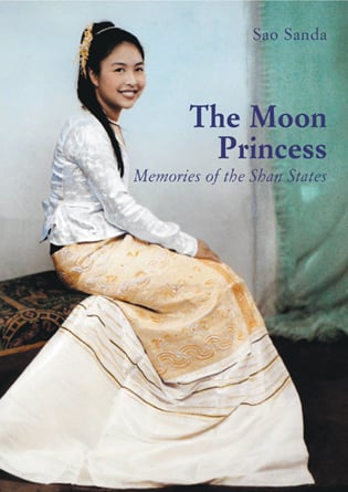 Princess Sao Sandao in traditional dress, on cover of 'The Moon Princess', by River Books.