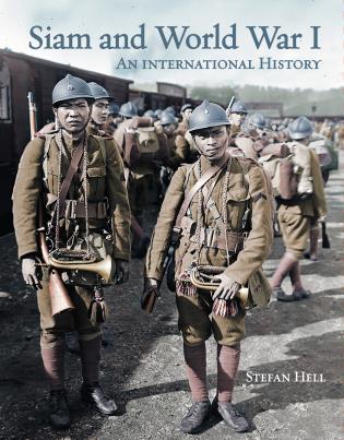 Siamese soldiers in military uniform, on cover of 'Siam and World War 1', by River Books.