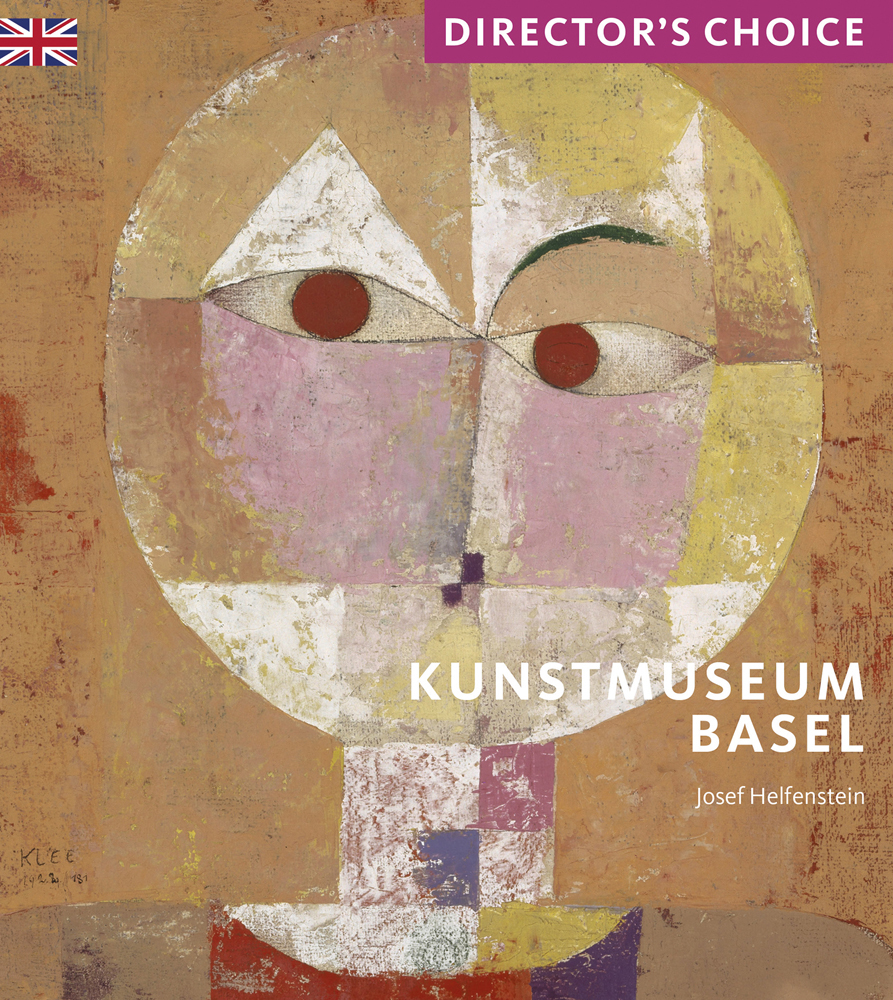Senecio painting by Paul Klee with Kunstmuseum Basel in white capital font to lower right and DIRECTOR'S CHOICE in white font on raspberry banner to top right