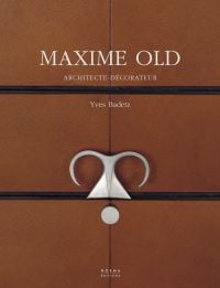 Tan leather draws with curved silver handle, on cover of 'Maxime Old', by Editions Norma.