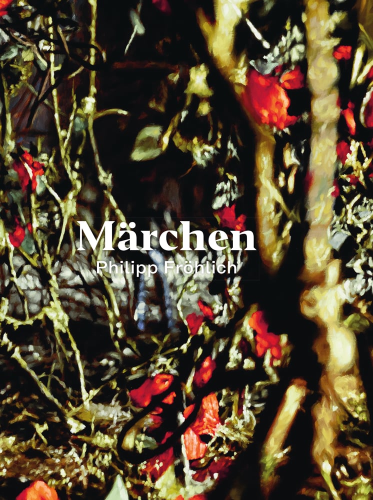 Book cover of Philipp Froehlich, Märchen (Fairytales), with close up painting of red rose shrubbery branch and stems. Published by Verlag Kettler.