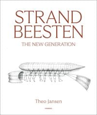Diagram of fish shaped object on white cover of 'Strandbeesten, The New Generation', by Hannibal Books.