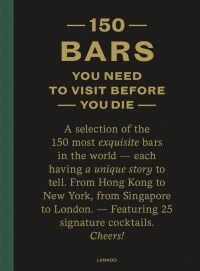 Black cover of '150 Bars You Need to Visit Before You Die', by Lannoo Publishers.