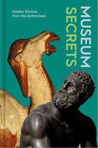 Bronze figure and horse statue, on cover of 'Museum Secrets, Hidden Stories from the Ashmolean', by Ashmolean Museum.
