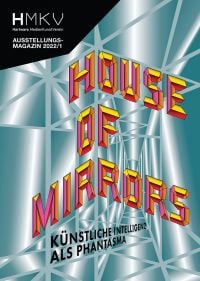 Book cover of House of Mirrors, HMKV, with geometric lines forming mirror like corridor. Published by Verlag Kettler.