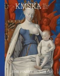 Painting detail of Virgin and Child Surrounded by Angels, by Jean Fouquet, on cover of 'KMSKA – The Finest Hundred', by Hannibal Books.