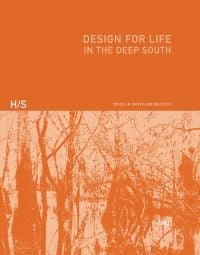 Forest trees with orange filter, on cover of 'Design for Life, In the Deep South', by ORO Editions.