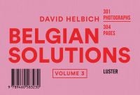 Capitalized red font on pink landscape cover of 'Belgian Solutions Volume 3', by Luster Publishing.