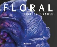 Close-up of purple petals of flower showing veins, on cover of 'Floral', by teNeues.