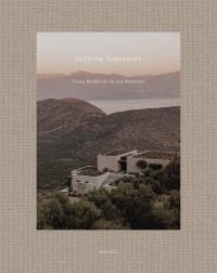 Holiday home 'O Lofos, Greece, by Block722', on beige linen cover of 'Seeking Sanctuary, Private Residences for True Relaxation', by Beta-Plus.