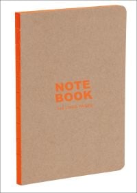 Orange font to centre of brown Kraft and Orange A5 Notebook, by teNeues Stationery.