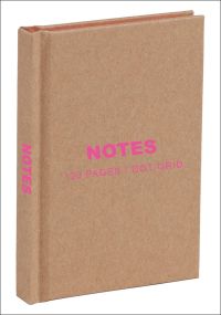 Pink font to centre of brown Kraft and Pink Mini Notebook by teNeues Stationery.