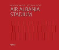 Red cover of Archea Associati's Air Albania Stadium. Published by Forma Edizioni.