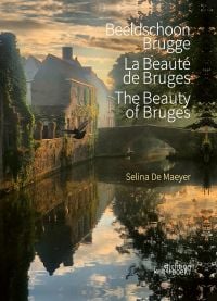 City canal with arched bridge on cover of 'The Beauty of Bruges', by Stichting