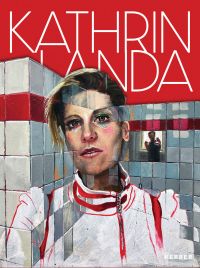 Book cover of Kathrin Landa, with a self-portrait portrait painting. Published by Kerber.