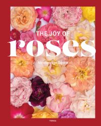 Book cover of The Joy of Roses, with a group of various coloured roses. Published by Lannoo Publishers.