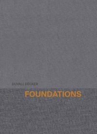 Grey textured cover with copper font, of 'Foundations', by ORO Editions.