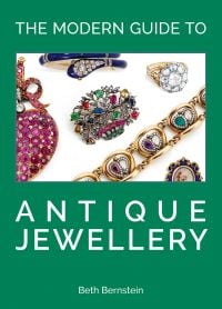 Book cover of The Modern Guide to Antique Jewellery, Beth Bernstein, with a collection of antique jewellery pieces. Published by ACC Art Books.