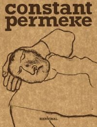 Book cover of Constant Permeke, with a portrait sketch of figure asleep. Published by Hannibal Books.