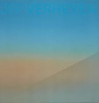 Book cover of Jef Verheyen: Window on Infinity, with a landscape painting with blue sky and sand below. Published by Hannibal Books.