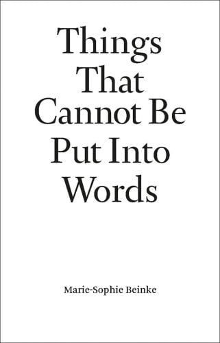 Book cover of Things That Cannot Be Put Into Words: Marie-Sophie Beinke. Published by Hopper&Fuchs.