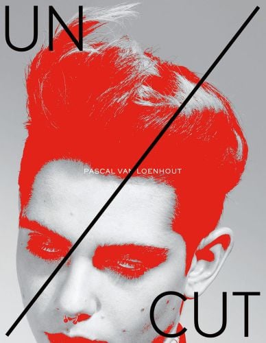 Book cover of UN/CUT: Pascal van Loenhout, with a model sporting a short hair style with quiff. Published by Hopper&Fuchs.