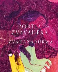 Book cover of Portia Zvavahera: Zvakazarurwa, with three figures surrounded by purple. Published by Kettle's Yard, University of Cambridge.