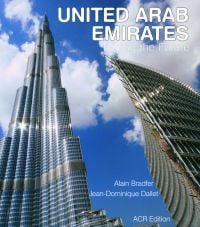 Book cover of United Arab Emirates, Facing the Future, with two skyscrapers under blue sky. Published by ACR Edition.