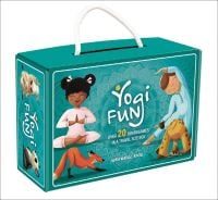 Activity box of Yogi Fun: Over 20 Boardgames in a Travel Size Box, featuring children performing yoga poses. Published by White Star.