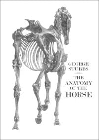 Book cover of The Anatomy of the Horse, with an etching of a horse skeleton. Published by Pallas Athene.