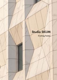 Book cover of Studio SKLIM: Evolving Techne, featuring a modern, titled building. Published by Images Publishing.