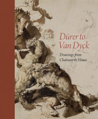 Book cover of Dürer to Van Dyck: Drawings from Chatsworth House, with an artwork titled Sketch For A Wolf Hunt, by Peter Paul Rubens. Published by National Galleries of Scotland.