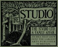 Book cover of The Studio Ltd.: A Family Affair, with a woodcut of forest, Published by Artmonsky Arts.