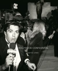 Book cover of Hollywood: Confidential, with a HBO news reporter talking to the camera. Published by ACC Art Books.