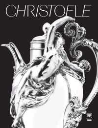 Book cover of Christofle: A brilliant story, with a silver tea pot. Published by Musée des Arts Décoratifs.