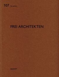 Brown book cover of Frei Architekten: De aedibus. Published by Quart Publishers.