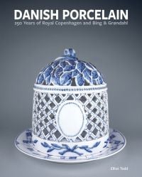 Book cover of Danish Porcelain featuring an antique Royal Copenhagen Ice Dome on Porcelain Dish, Blue Fluted. Published by ACC Art Books.