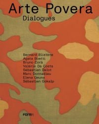 Book cover of Arte Povera. Dialogues, featuring a camouflage print. Published by Forma Edizioni.