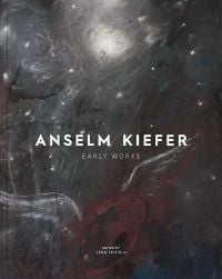 Book cover of Anselm Kiefer: Early Works, featuring detail of dark painting with a bird. Published by Ashmolean Museum.