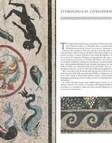 Book cover of Umberto Pappalardo's Greek and Roman Mosaics, with a mosaic artwork of head and torso of male. Published by Abbeville Press.