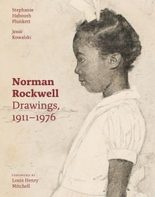 Book cover of Norman Rockwell: Drawings 1911-1976, with a sketch of young child in dress, and bow in hair. Published Abbeville Press.