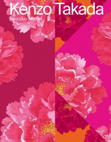 Book cover of Kenzo Takada, with a bright pink rose print. Published by ACC Art Books